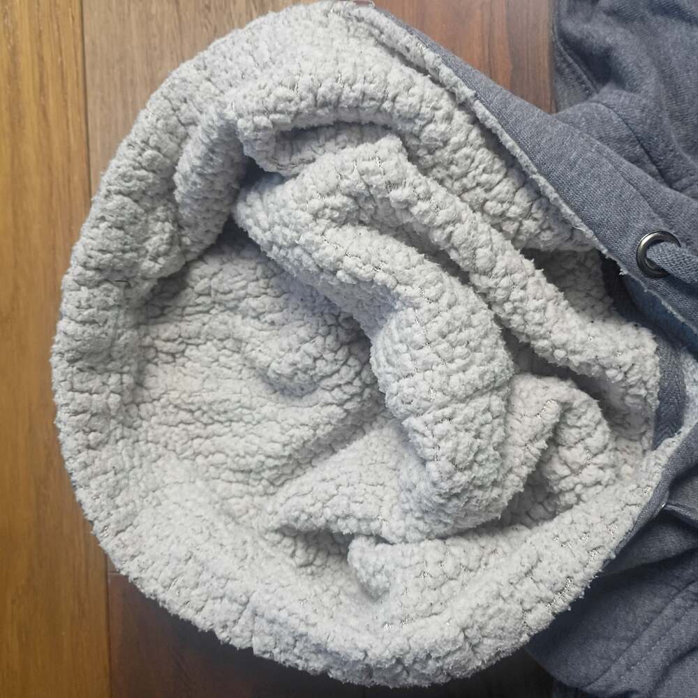 Y2K Billabong Women's Gray Sherpa-Lined Full Zip Hoodie size M - Picture 10 of 10
